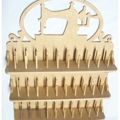 Intra απο ξύλο plywood 3mm-4mm πάχος – Ξύλινο ξύλο ράφι με κλωστές 60 καρουλιών 40x40 cm INTRAVECTRY-MY555148