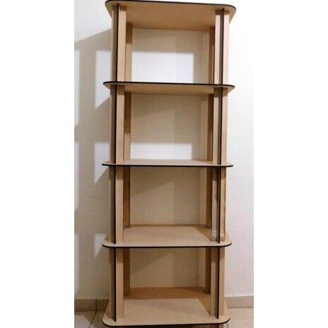 Intra απο ξύλο plywood 3mm-4mm πάχος – Modular 5 Shelf Tall Shelving Unit File 15x20 cm INTRAVECTRY-MY555150