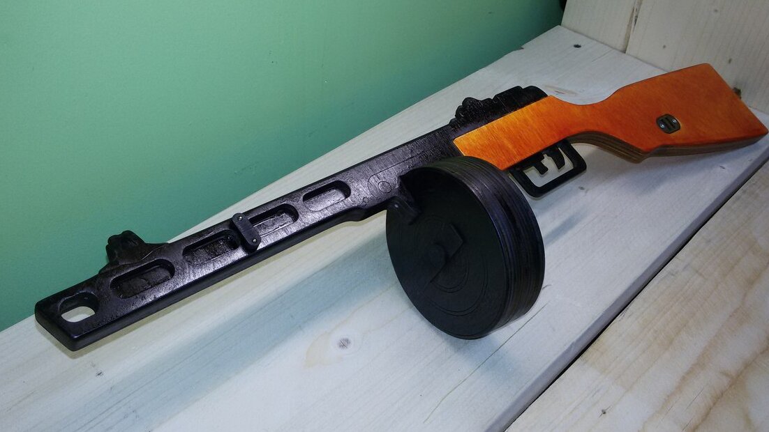 Intra απο ξύλο plywood 3mm-4mm πάχος – ξύλο μοντέλου υποπολυβόλου PPSh 41 40x40 cm INTRAVECTRY-MY561536