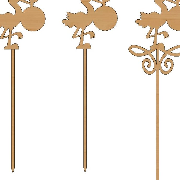 Intra απο ξύλο plywood 3mm-4mm πάχος – Stork Baby Shower Cake Topper File 25x30 cm INTRAVECTRY-MY555177