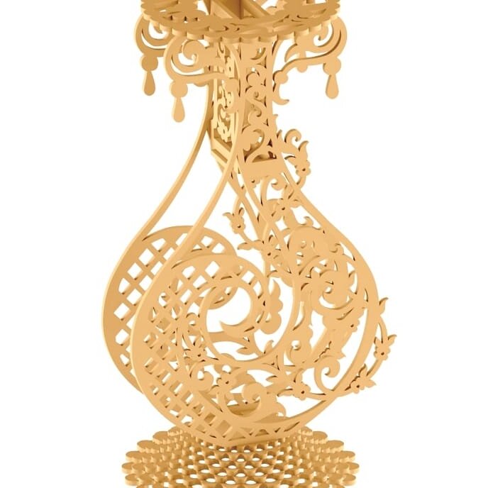 Intra απο ξύλο plywood 3mm-4mm πάχος – Διακοσμητικό Βάζο Κηροπήγιο 40x40 cm INTRAVECTRY-MY555213