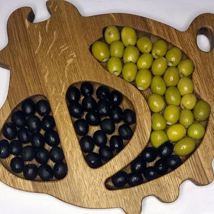 Σετ των 2 Intra απο ξύλο plywood 3mm-4mm πάχος – ξύλο Δίσκου σερβιρίσματος από ξύλο ελιάς 10x10 cm INTRAVECTRY-MY555220