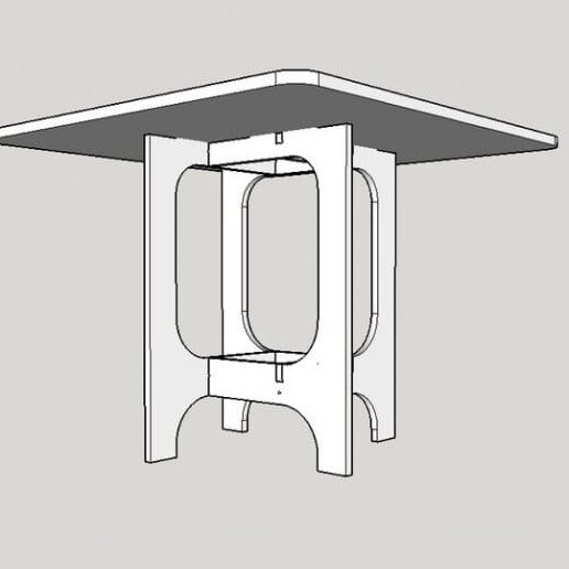 Σετ των 2 Intra απο ξύλο plywood 3mm-4mm πάχος – ξύλο σκαμπό σε στυλ Bauhaus 35x40 cm INTRAVECTRY-MY555231