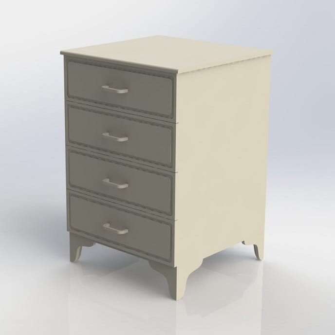 Σετ των 2 Intra απο ξύλο plywood 3mm-4mm πάχος – 4 ξύλο Συρταριέρα 40x45 cm INTRAVECTRY-MY555234