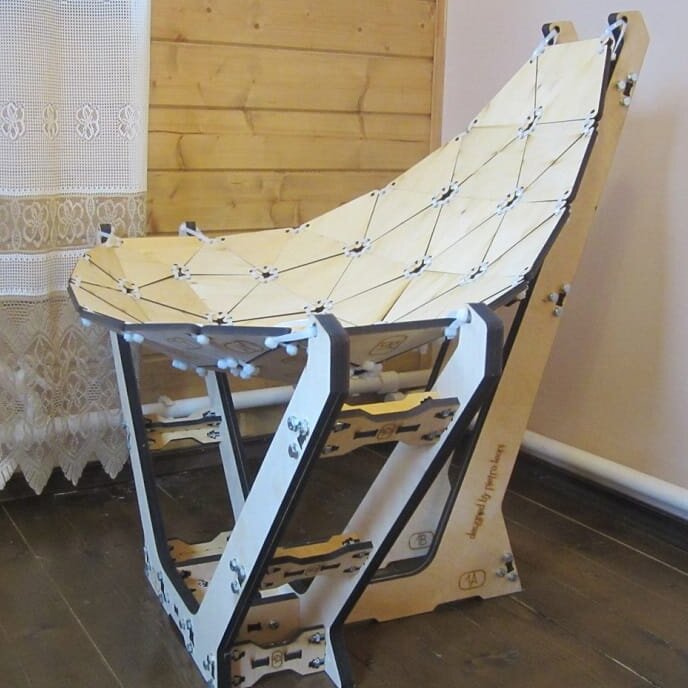 Σετ των 2 Intra απο ξύλο plywood 3mm-4mm πάχος – ξύλο καρέκλας Chaise Lounge 35x40 cm INTRAVECTRY-MY555243