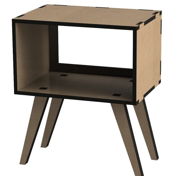 Intra απο ξύλο plywood 3mm-4mm πάχος – ξύλο Wood Nightstand Box 20x20 cm INTRAVECTRY-MY560257