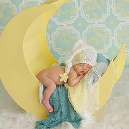 Intra απο ξύλο plywood 3mm-4mm πάχος – ξύλο βρεφικής κούνιας σε σχήμα Σελήνης 40x40 cm INTRAVECTRY-MY555271