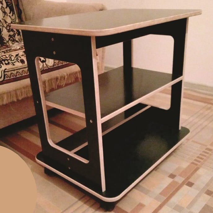 Σετ των 2 Intra απο ξύλο plywood 3mm-4mm πάχος – ξύλο Τραπεζών Σαλονιού τριών επιπέδων 45x50 cm INTRAVECTRY-MY555281