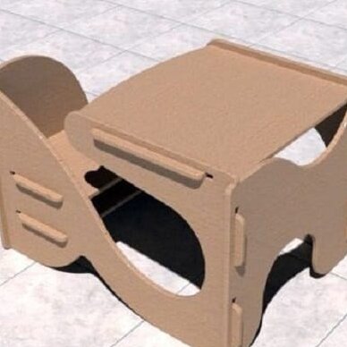 Σετ των 2 Intra απο ξύλο plywood 3mm-4mm πάχος – ξύλο τραπεζιού και καρέκλας νηπίων Montessori 30x30 cm INTRAVECTRY-MY555287