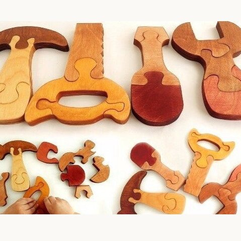 Intra απο ξύλο plywood 3mm-4mm πάχος – ξύλο εκπαιδευτικών παιχνιδιών Kids Tool Kit 40x40 cm INTRAVECTRY-MY555311