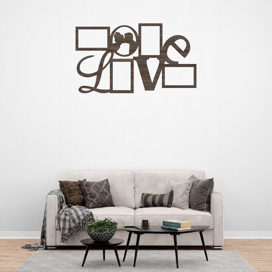 Σετ των 2 Intra απο ξύλο plywood 3mm-4mm πάχος – Τα ζευγάρια λατρεύουν το ξύλο κορνίζας του Word Art 35x40 cm INTRAVECTRY-MY558591