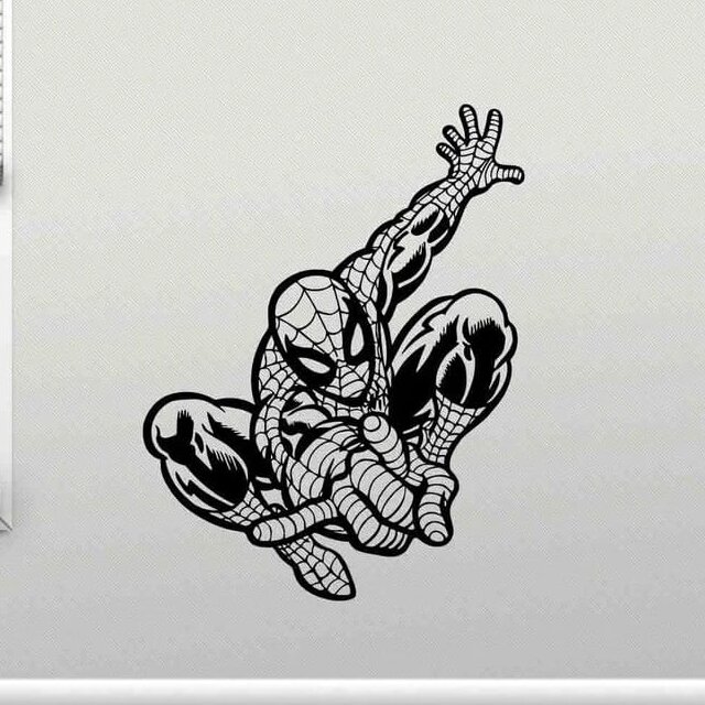 Intra απο ξύλο plywood 3mm-4mm πάχος – Αυτοκόλλητο βινυλίου με αυτοκόλλητο τοίχου Spiderman για το ξύλο παιδικού δωματίου 45x50 cm INTRAVECTRY-MY557631