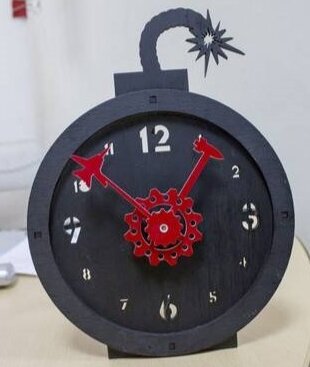 Intra απο ξύλο plywood 3mm-4mm πάχος – ξύλο επιτραπέζιου ρολογιού με ξύλινη έκρηξη 45x50 cm INTRAVECTRY-MY557240