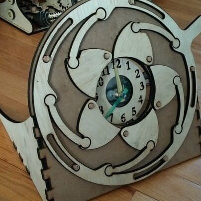 Intra απο ξύλο plywood 3mm-4mm πάχος – Μηχανικό ξύλο επιτραπέζιου ρολογιού ίριδας 30x35 cm INTRAVECTRY-MY557255