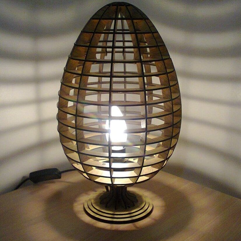 Intra απο ξύλο plywood 3mm-4mm πάχος – ξύλο προτύπου σκιάς επιτραπέζιου φωτιστικού MDF 30x35 cm INTRAVECTRY-MY557946