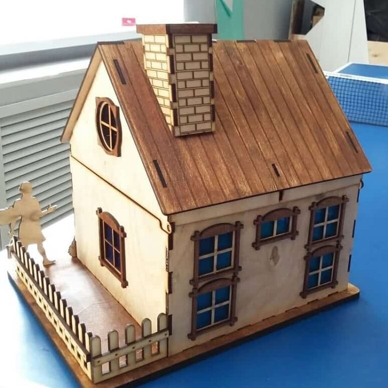 Intra απο ξύλο plywood 3mm-4mm πάχος – ξύλο Κουμπαράς Σάουνα 40x40 cm INTRAVECTRY-MY555759