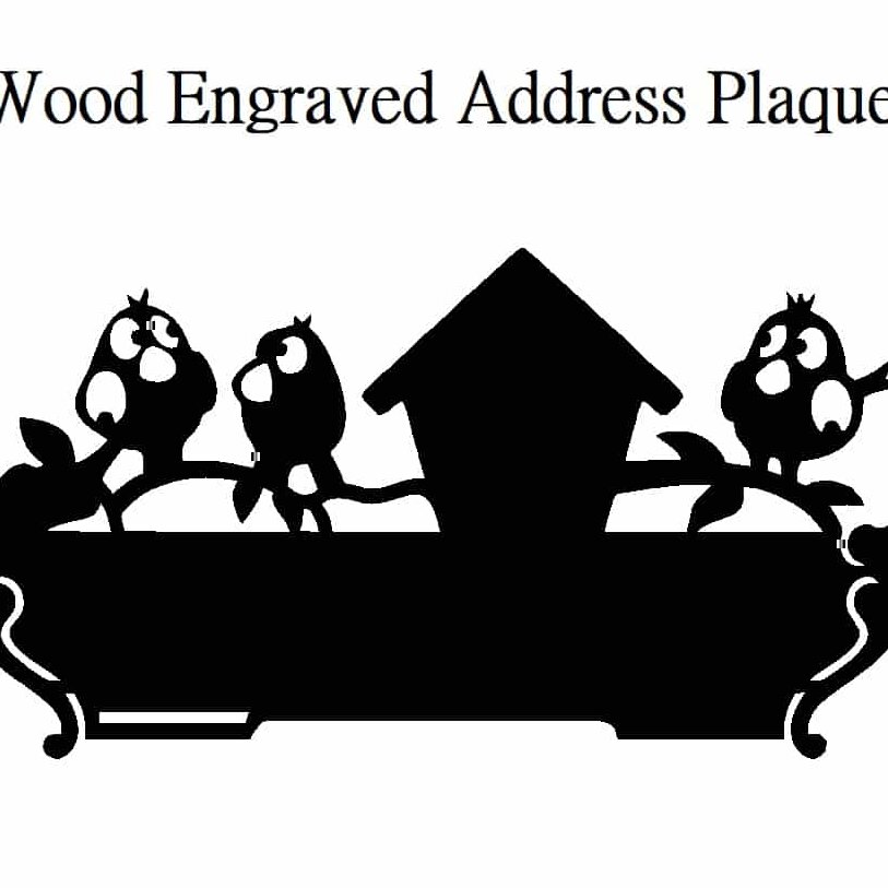 Intra απο ξύλο plywood 3mm-4mm πάχος – Εξατομικευμένη Ονομαστική Πλακέτα Ξύλινου Σπίτι με ξύλο Κουκουβάγιες 20x20 cm INTRAVECTRY-MY561407