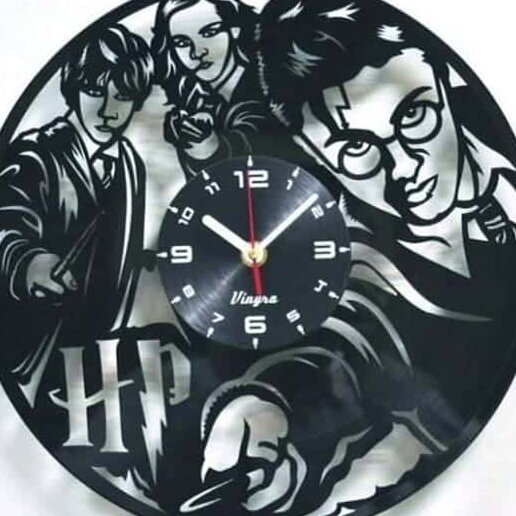 Intra απο ξύλο plywood 3mm-4mm πάχος – ξύλο Ρολόι τοίχου δίσκου βινυλίου για θαυμαστές του Χάρι Πότερ 50x60 cm INTRAVECTRY-MY557324