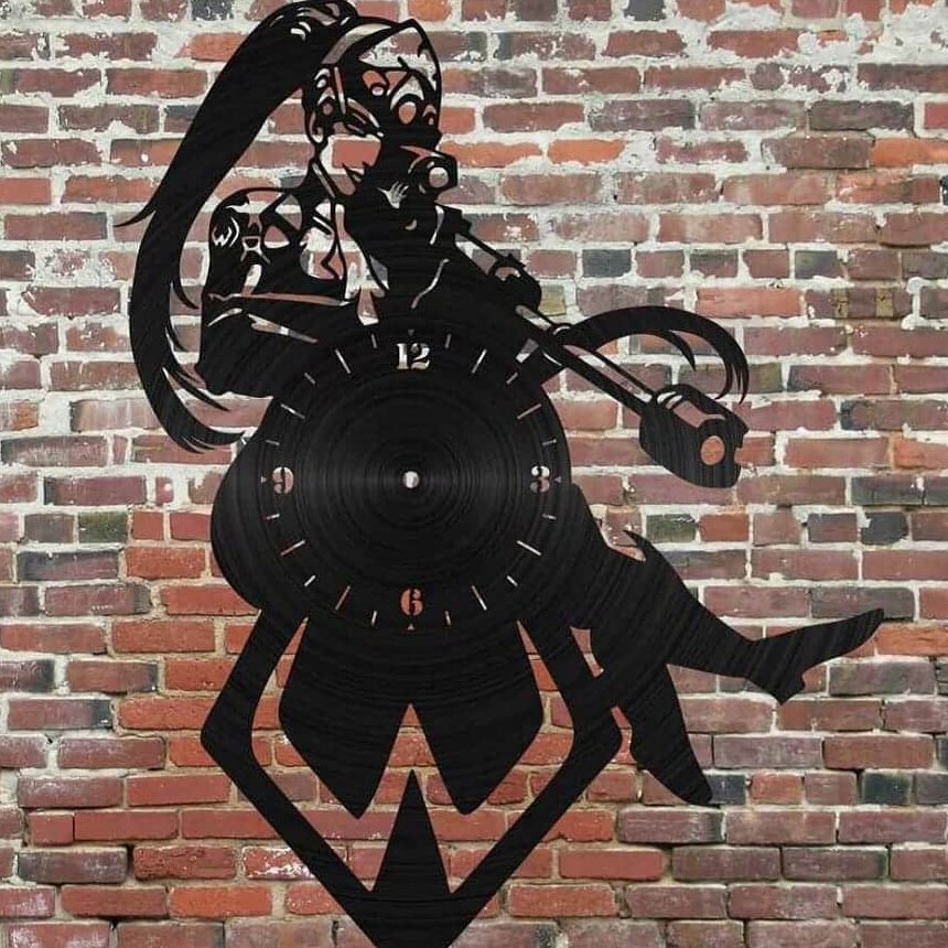 Intra απο ξύλο plywood 3mm-4mm πάχος – ξύλο ρολογιού τοίχου δίσκου Overwatch Widowmaker Vinyl 35x40 cm INTRAVECTRY-MY557326