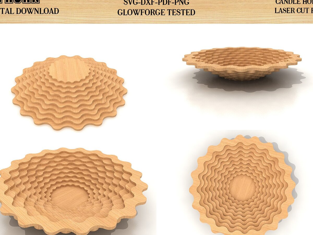 Intra απο ξύλο plywood 3mm-4mm πάχος Plate Bowl / Scroll Saw Basket Δίασταση 30x20 cm INTRAFABR-39074814