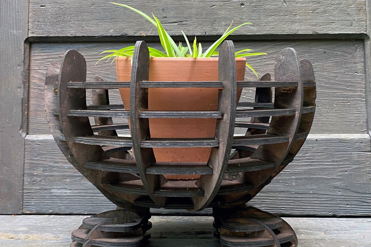 Intra απο ξύλο plywood 3mm-4mm πάχος Μπολ με Πόδια Δίασταση 30x20 cm INTRAFABR-38886436