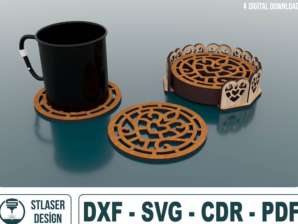 Σετ των 2 Intra απο ξύλο plywood 3mm-4mm πάχος Boxed Grill Trivet Coaster Templates Δίασταση 15x15 cm INTRAFABR-49217028