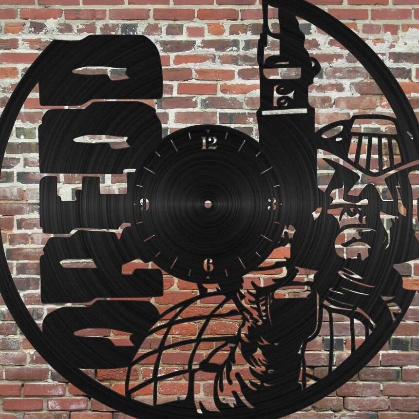 Intra απο ξύλο plywood 3mm-4mm πάχος – Ρολόι τοίχου Judge Dredd Vinyl Record για το ξύλο διακόσμησης σπιτιού 12x15 cm INTRAVECTRY-MY560797