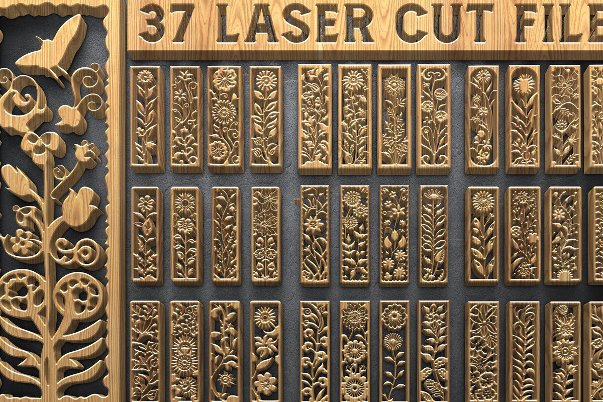 Intra απο ξύλο plywood 3mm-4mm πάχος Πάνελ κοπής με λέιζερ Floral Butterfly Δίασταση 3200x7200 cm INTRAFABR-124781737