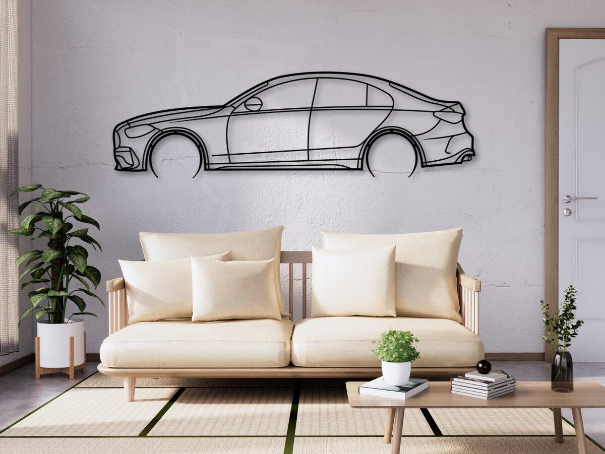 Σετ των 2 Intra απο ξύλο plywood 3mm-4mm πάχος C-class W206 Car Silhouette Δίασταση 15x15 cm INTRAFABR-110752422