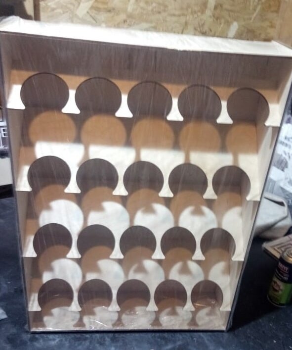 Intra απο ξύλο plywood 3mm-4mm πάχος – ξύλο Spray Paint Can Rack 15x15 cm INTRAVECTRY-MY556137