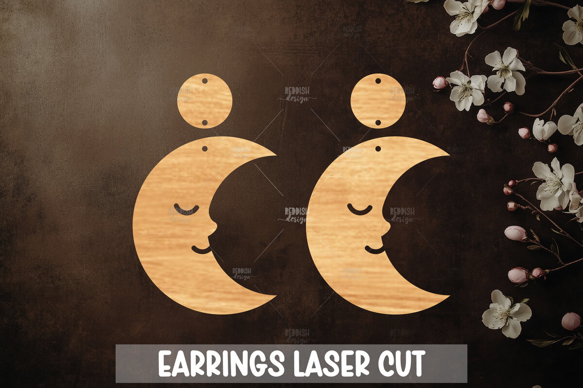 Σετ των 3 Intra απο ξύλο plywood 3mm-4mm πάχος Celestial Earrings Cut  Δίασταση 3x3 cm INTRAFABR-121183790