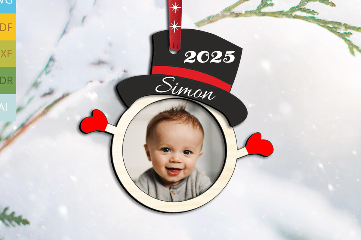 Intra απο ξύλο plywood 3mm-4mm πάχος Χριστουγεννιάτικη στολίδι χιονάνθρωπος εικόνα μωρού Δίασταση 20x30 cm INTRAFABR-108788315