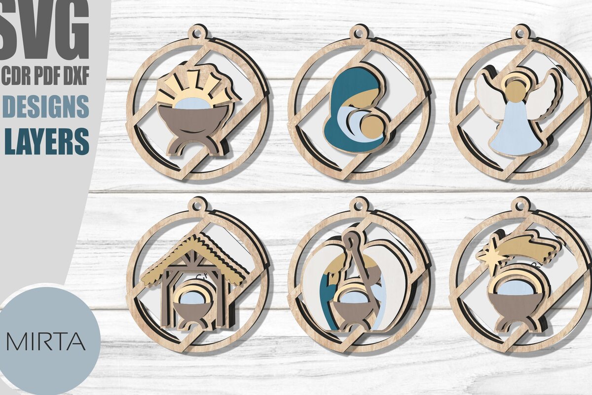 Σετ των 3 Intra απο ξύλο plywood 3mm-4mm πάχος Θήκη Χριστουγεννιάτικων καρτών , Fil Δίασταση 8x8 cm INTRAFABR-78857731