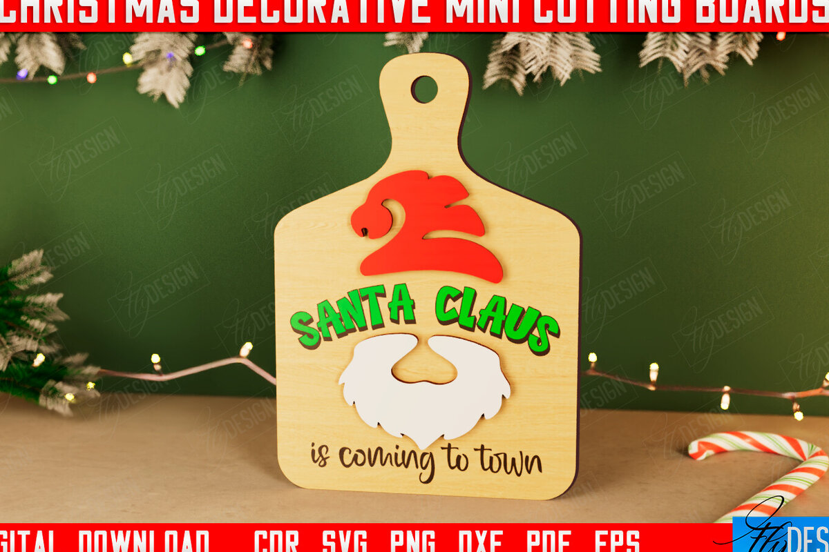 Intra απο ξύλο plywood 3mm-4mm πάχος Χριστουγεννιάτικο Διακοσμητικό Μίνι Κοπτικό Πίνακας Δίασταση 40x40 cm INTRAFABR-111663772