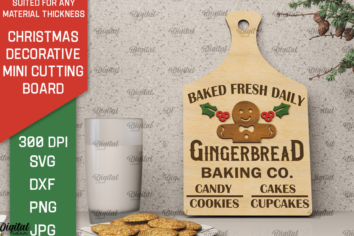 Intra απο ξύλο plywood 3mm-4mm πάχος Χριστουγεννιάτικο Διακοσμητικό Μίνι Κοπτικό Πίνακας Δίασταση 40x40 cm INTRAFABR-105512254