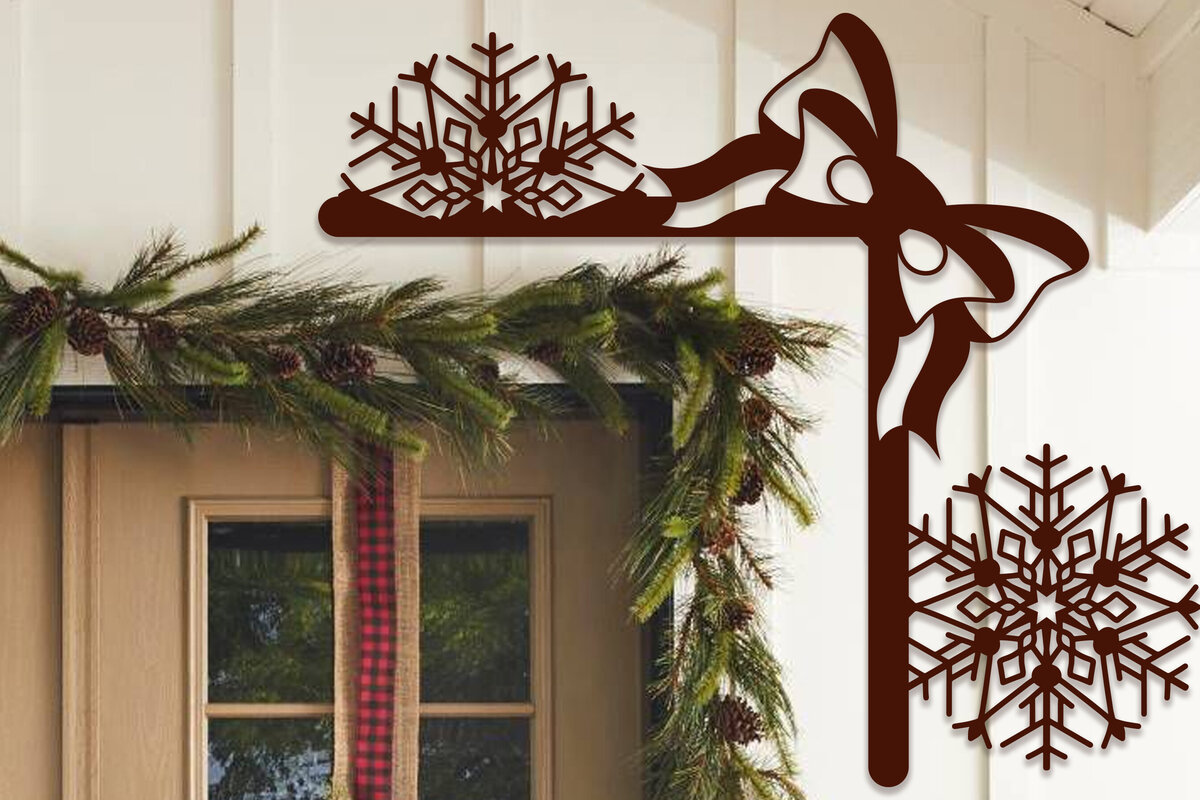 Σετ των 3 Intra απο ξύλο plywood 3mm-4mm πάχος Χριστουγεννιάτικη γωνιακή πόρτα με λέιζερ Δίασταση 15x15 cm INTRAFABR-102515785