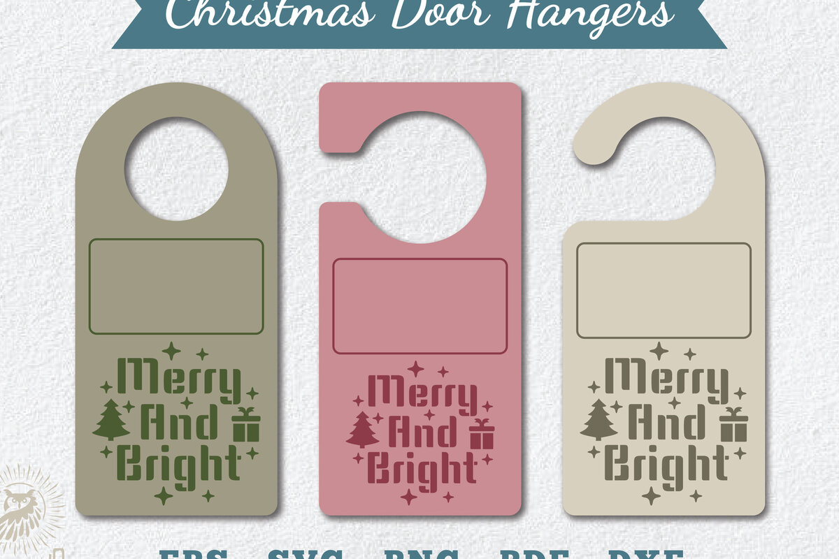 Σετ των 2 Intra απο ξύλο plywood 3mm-4mm πάχος Χριστουγεννιάτικο Κρεμάστρες Πόρτας Πρότυπο Δίασταση 15x15 cm INTRAFABR-111786153