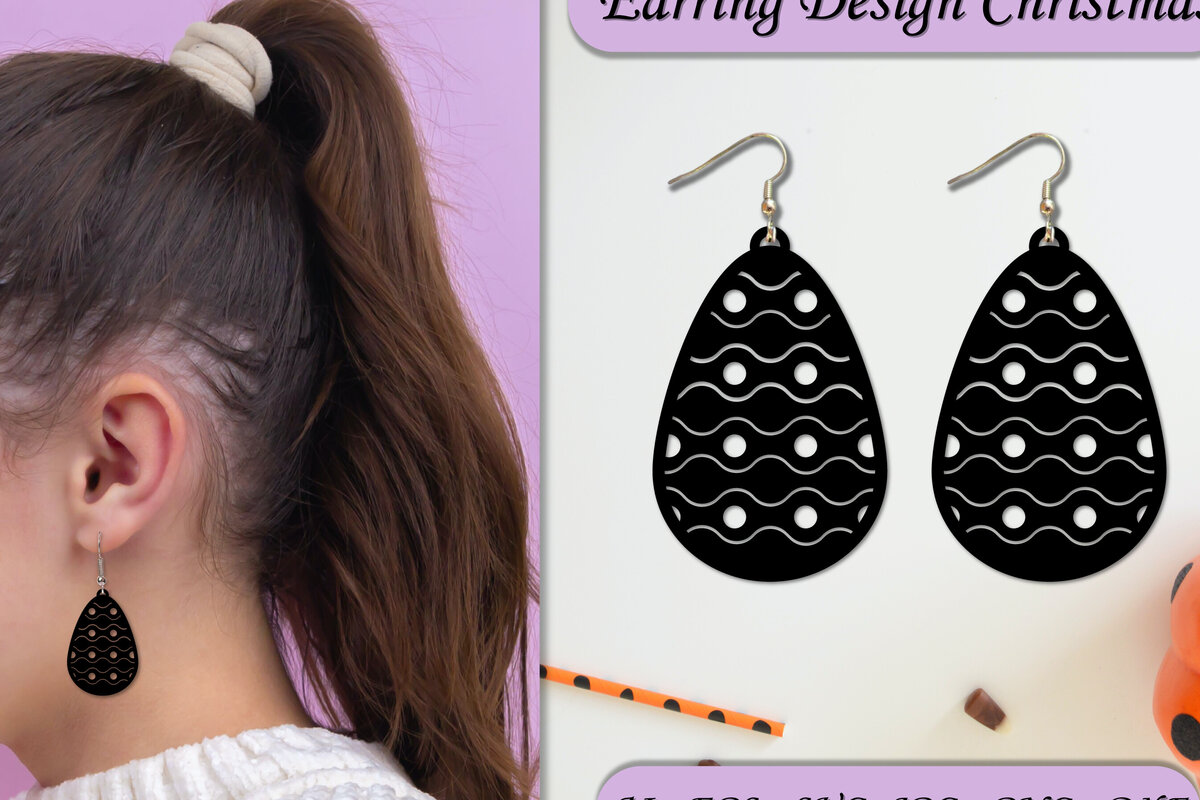 Σετ των 3 Intra απο ξύλο plywood 3mm-4mm πάχος Χριστουγεννιάτικα σκουλαρίκια Δίασταση 3x3 cm INTRAFABR-79183606