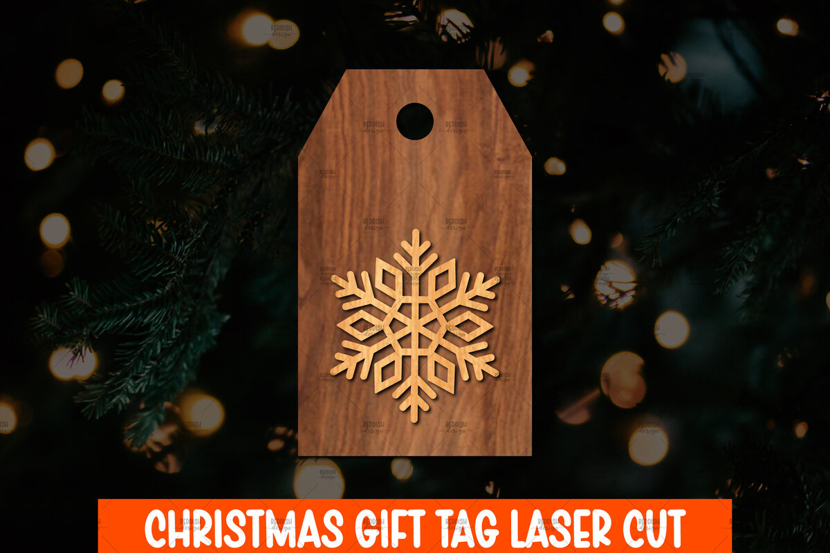 Σετ των 2 Intra απο ξύλο plywood 3mm-4mm πάχος Χριστουγεννιάτικο δώρο ετικέτας Δίασταση 15x15 cm INTRAFABR-113220961