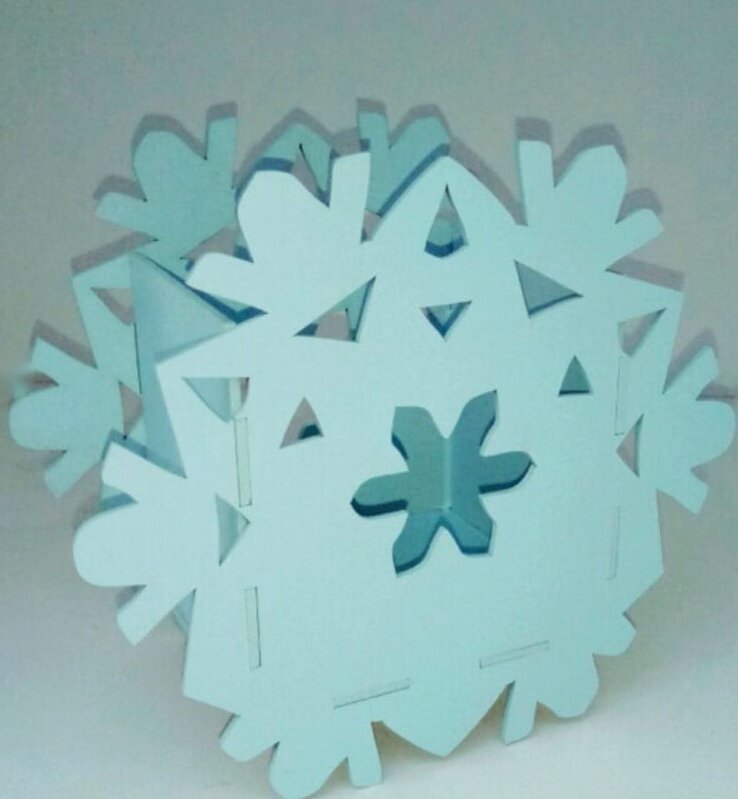 Σετ των 2 Intra απο ξύλο plywood 3mm-4mm πάχος – ξύλο Ξύλινης θήκης μολυβιού για νιφάδες χιονιού 10x10 cm INTRAVECTRY-MY558455