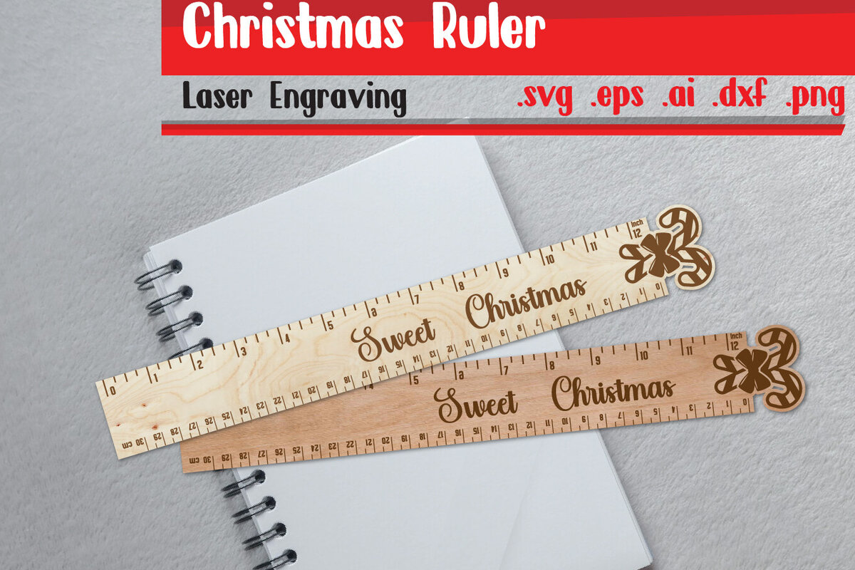 Σετ των 2 Intra απο ξύλο plywood 3mm-4mm πάχος Χριστουγεννιάτικος χάρακας | Χριστουγεννιάτικος Ξύλινος Χάρακας Δίασταση 12x12 cm INTRAFABR-110956612