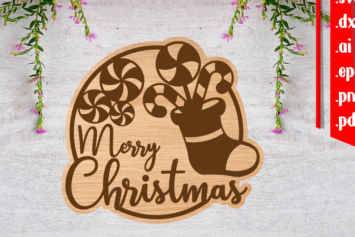 Intra απο ξύλο plywood 3mm-4mm πάχος Χριστουγεννιάτικη πινακίδα 6 | Χριστουγεννιάτικη Δίασταση 30x20 cm INTRAFABR-85107583