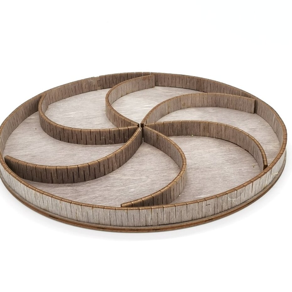 Intra απο ξύλο plywood 3mm-4mm πάχος – Στρογγυλός δίσκος σερβιρίσματος με φίλτρο χωρισμάτων σχεδιασμένο για ανεμιστήρα 20x20 cm INTRAVECTRY-MY556334