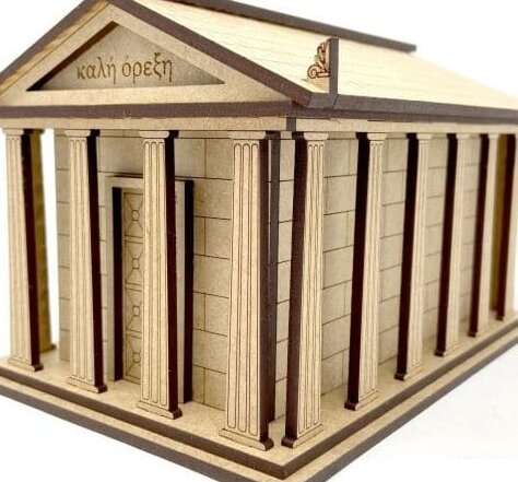 Intra απο ξύλο plywood 3mm-4mm πάχος – ξύλο Mini Parthenon 3D Wood Model 40x40 cm INTRAVECTRY-MY556337