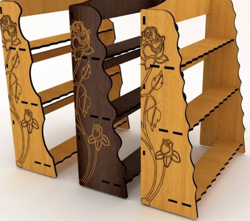 Intra απο ξύλο plywood 3mm-4mm πάχος – ξύλο ραφιού 3 επιπέδων κόντρα πλακέ 30x35 cm INTRAVECTRY-MY556360