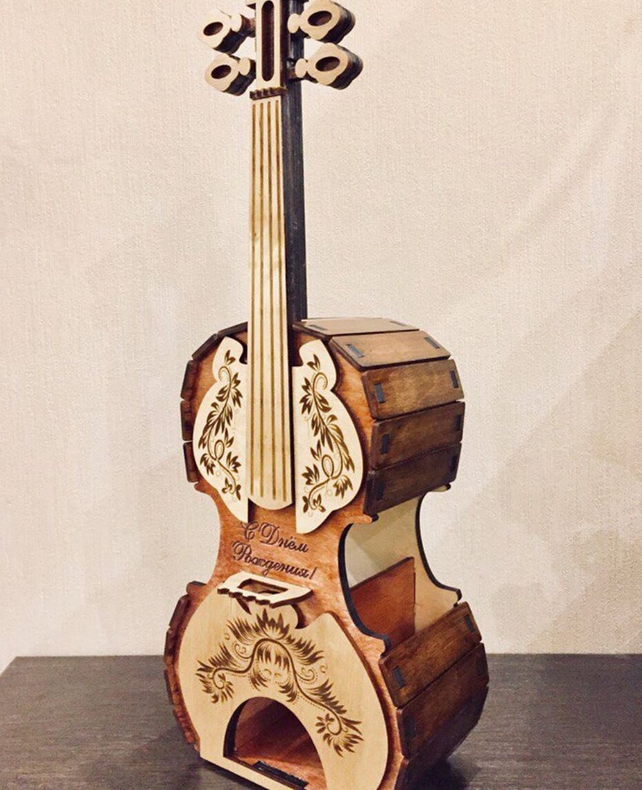 Intra απο ξύλο plywood 3mm-4mm πάχος – ξύλο Ξύλινου Βιολιού Tea Bag House 35x40 cm INTRAVECTRY-MY556385