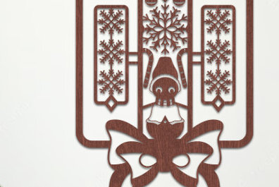 Intra απο ξύλο plywood 3mm-4mm πάχος – Διακόσμηση τοίχου Χριστουγεννιάτικο πάνελ Δίασταση  40x30 cm INTRAFABR-82001083