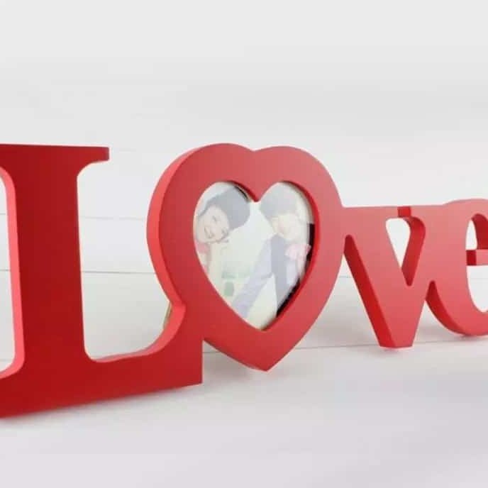 Σετ των 2 Intra απο ξύλο plywood 3mm-4mm πάχος – Romantic Love Κορνίζα για Ζευγάρι ξύλο 25x30 cm INTRAVECTRY-MY558128