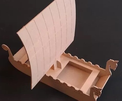 Intra απο ξύλο plywood 3mm-4mm πάχος – Βάρκα Viking MDF 50x60 cm INTRAVECTRY-MY561583