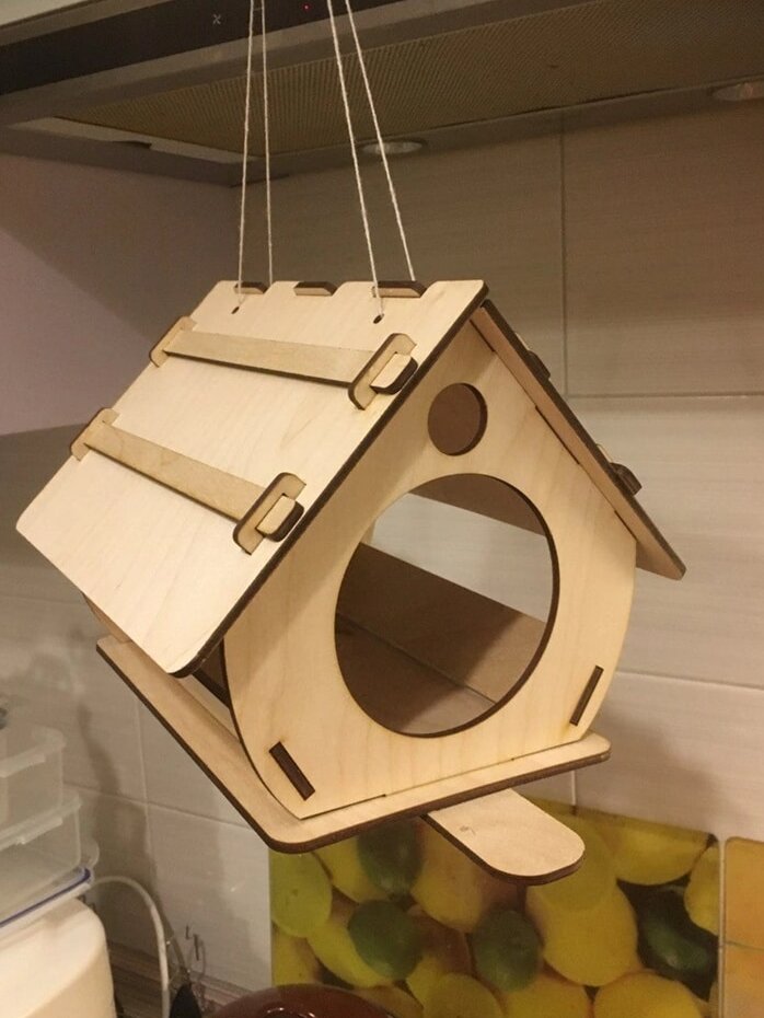 Intra απο ξύλο plywood 3mm-4mm πάχος – Ξύλινο ξύλο τροφοδοσίας πουλιών 25x25 cm INTRAVECTRY-MY556513